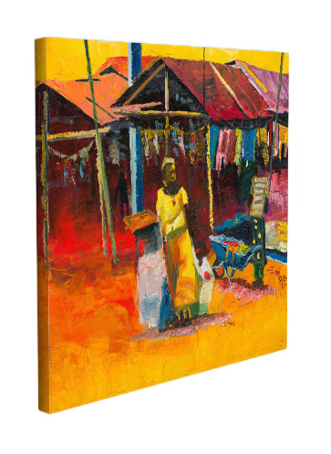 Authentic Nigerian Art - Nigerian Paintings - African Paintings - Warmth