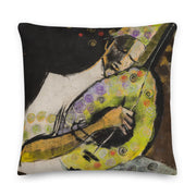 Authentic Nigerian Art - Nigerian Paintings - African Paintings - A Sound So Sweet Throw Pillow