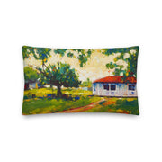 Authentic Nigerian Art - Nigerian Paintings - African Paintings - Blissful Innocence Touch Throw Pillow