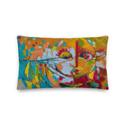 Authentic Nigerian Art - Nigerian Paintings - African Paintings - Mirror Of Emotion Throw Pillow