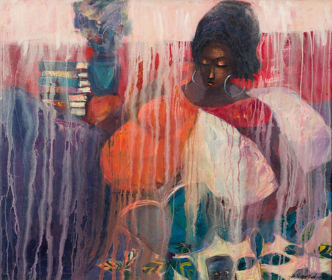 Authentic Nigerian Art - Nigerian Paintings - African Paintings - Mother Of Freedom Puzzles