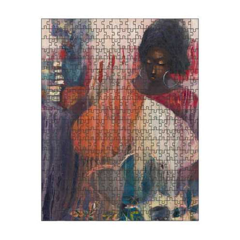 Authentic Nigerian Art - Nigerian Paintings - African Paintings - Mother Of Freedom Puzzles