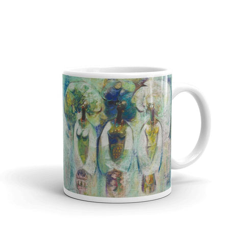 Authentic Nigerian Art - Nigerian Paintings - African Paintings - Sisters Mugs