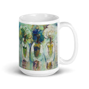 Authentic Nigerian Art - Nigerian Paintings - African Paintings - Sisters Mugs