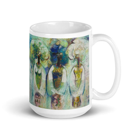 Authentic Nigerian Art - Nigerian Paintings - African Paintings - Sisters Mugs