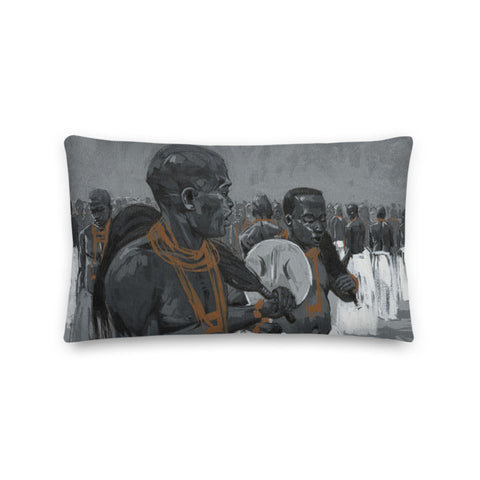 Authentic Nigerian Art - Nigerian Paintings - African Paintings - Sounds Of A Nation Throw Pillow