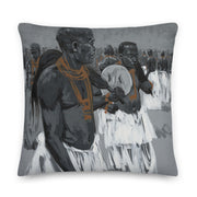 Authentic Nigerian Art - Nigerian Paintings - African Paintings - Sounds Of A Nation Throw Pillow