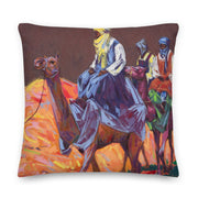 Authentic Nigerian Art - Nigerian Paintings - African Paintings - The Journey Throw Pillow