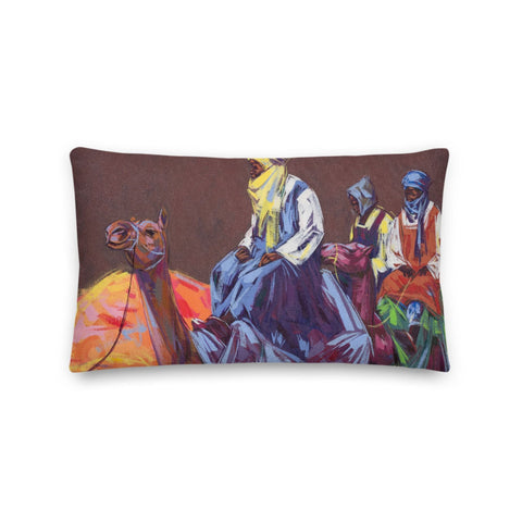 Authentic Nigerian Art - Nigerian Paintings - African Paintings - The Journey Throw Pillow