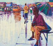 Authentic Nigerian Art - Nigerian Paintings - African Paintings - The Lonely Man